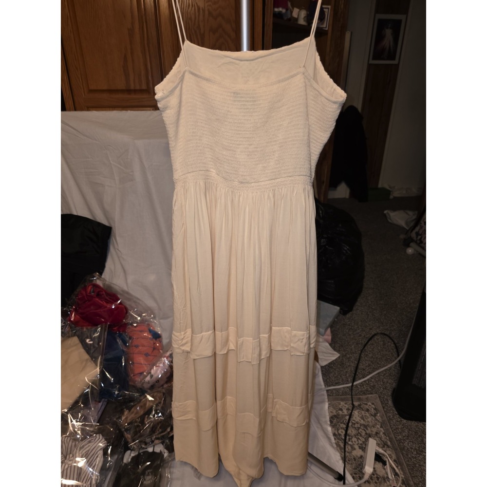 Joie Spaghetti Strap Dress Size 10. Ivory Peachy Color. Party Ready,... - Picture 2 of 9